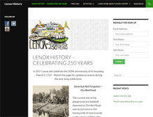 Tablet Screenshot of lenoxhistory.org